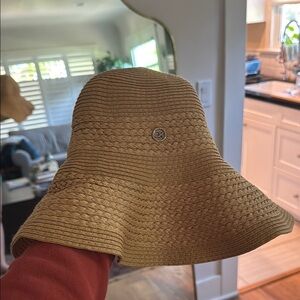 Calvin Klein Tan Sun Hat with Floppy Brim